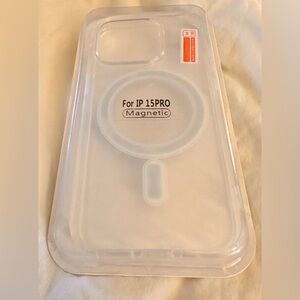 NWT - Magnetic Clear Phone Case for iPhone 15 Pro